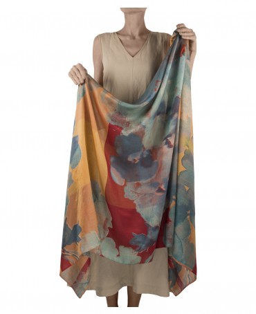 Палантин Женский SN40-FL.DU.CIEL/PECHE